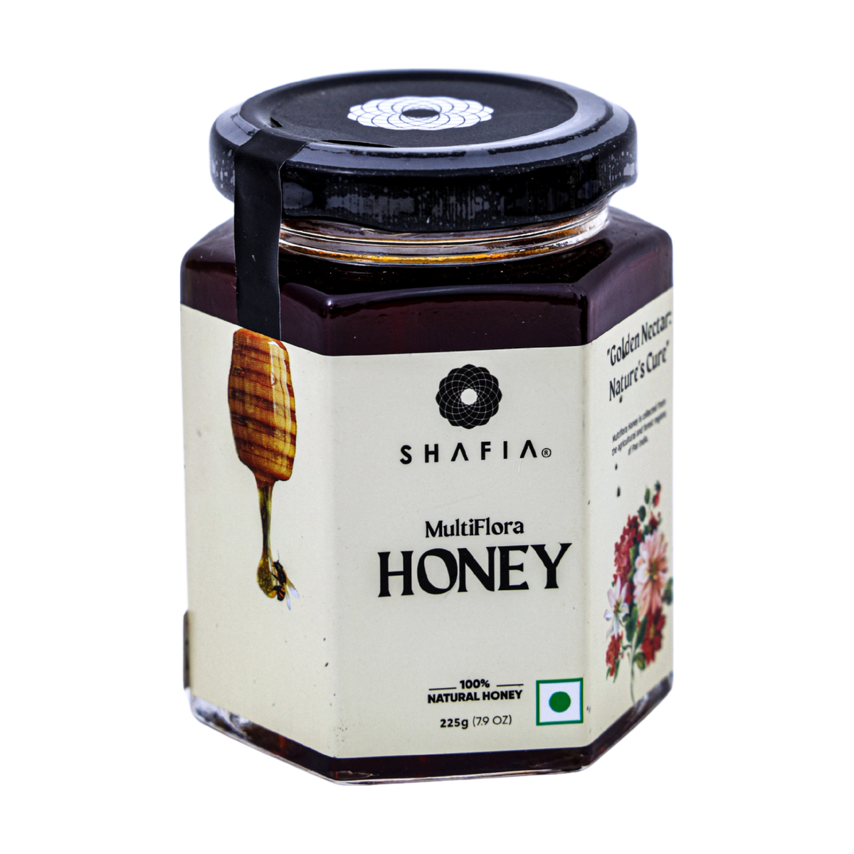 Shafia Multiflora Honey 225g, front of pack