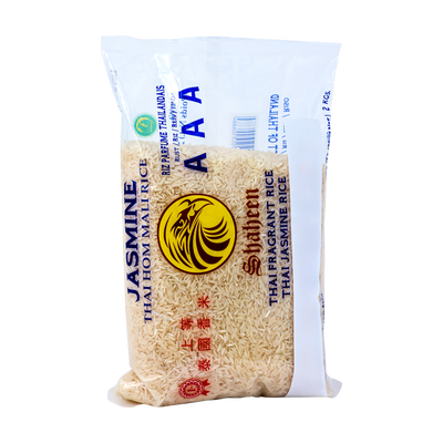 Shaheen Thai Jasmine Rice 2kg, front of pack