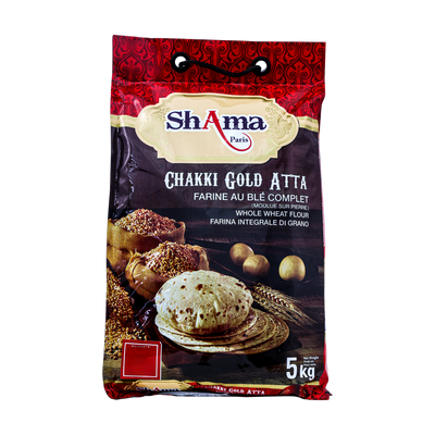 Shama Chakki Gold Atta 5kg, front of pack