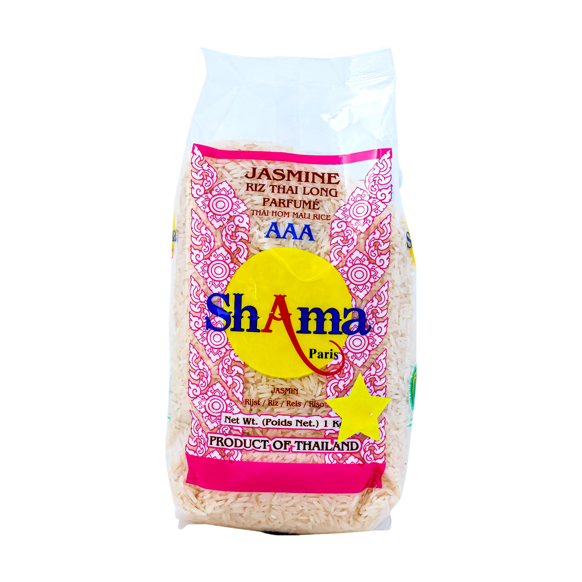 Shama Jasmine Rice 1kg, front of pack