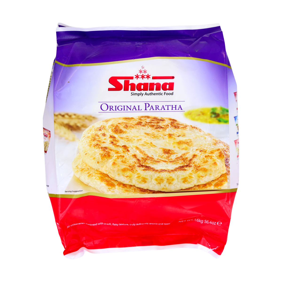 Shana Original Paratha 20 Pieces 1.6kg, front of pack
