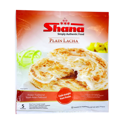 Shana Plain Lacha Paratha 5 Pieces 400g, front of pack