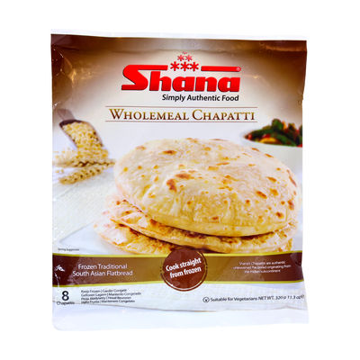 Shana Wholemeal Chapatti 8 Pieces 320g, front of pack