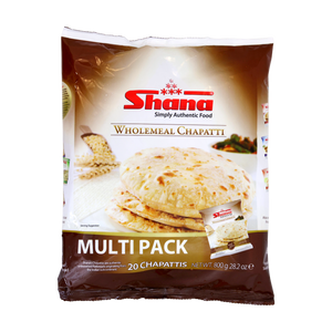 Shana Wholemeal Chapatti Multi Pack 20 Pieces 800g