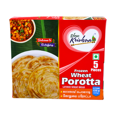 Shree Krishna Wheat Porotta 5 Pieces 350g, front of pack