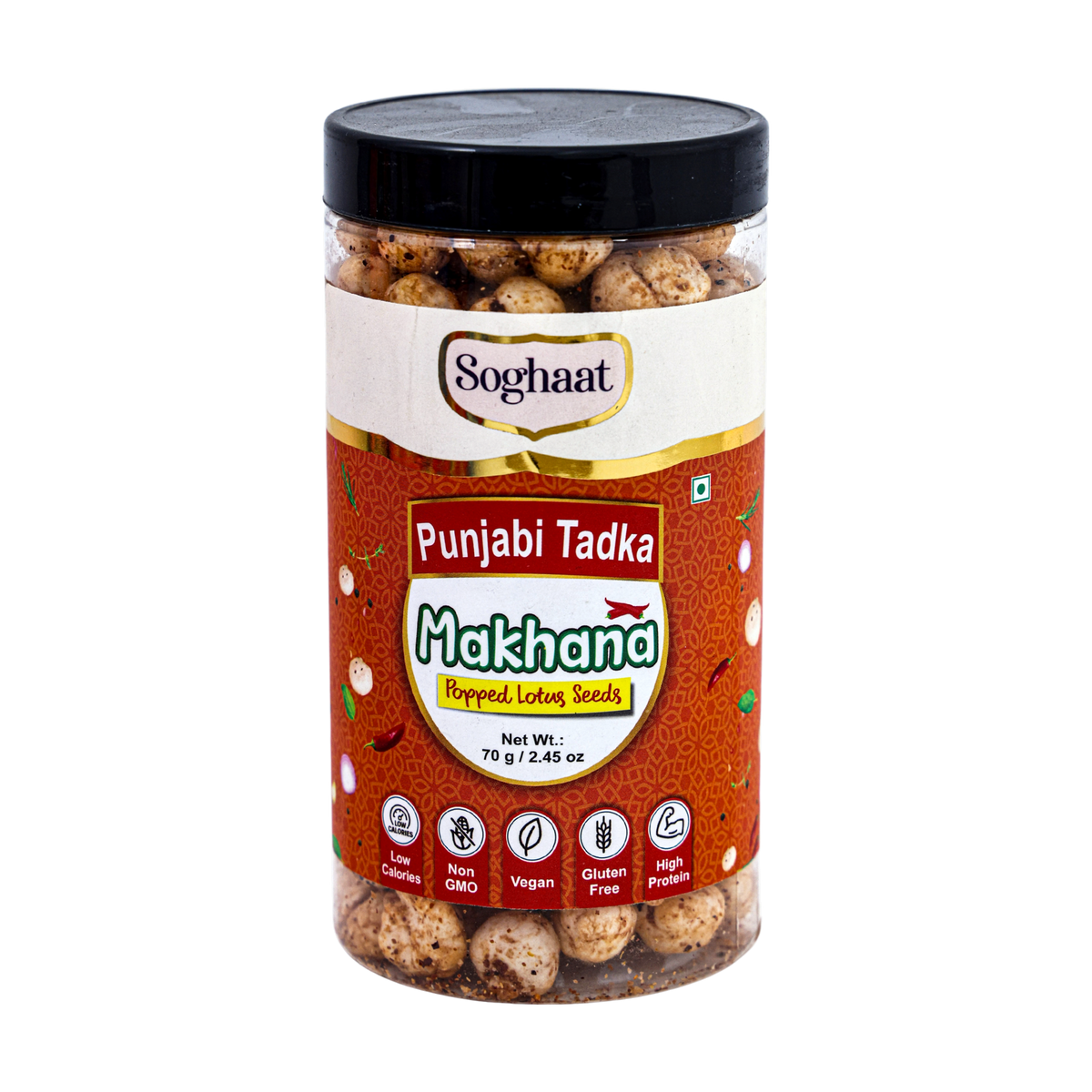 Soghaat Punjabi Tadka Makhana 70g, front of pack
