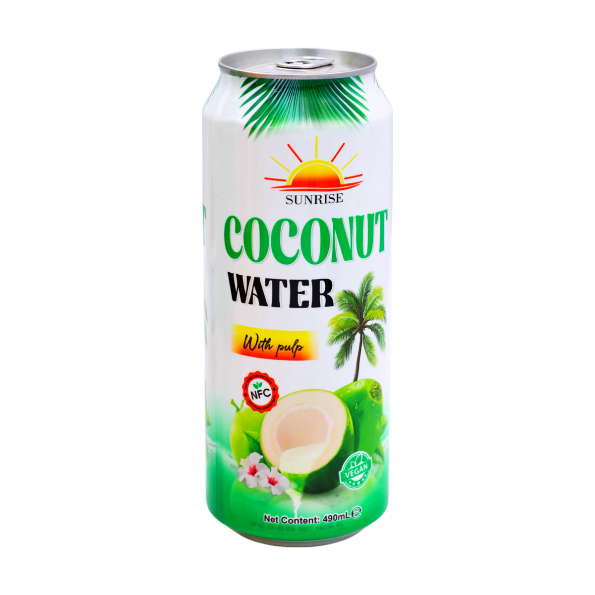 Sunrise Coconut Water 490ml, front of pack