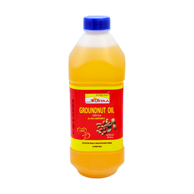 Suryaa Groundnut Oil 1L, front of pack