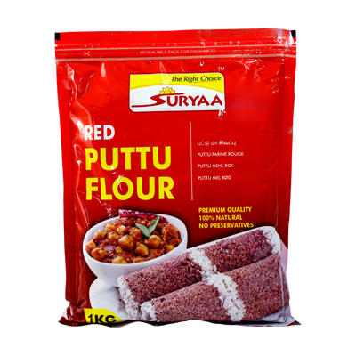 Suryaa Red Puttu Flour 1kg, front of pack
