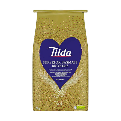 Tilda Superior Basmati Brokens 20kg, front of pack