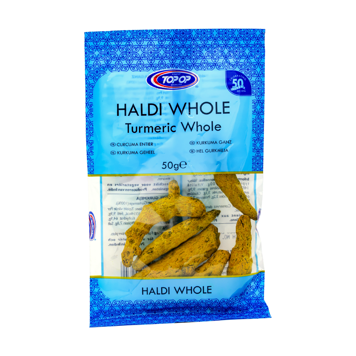 Top-Op Haldi Whole 50g, front of pack