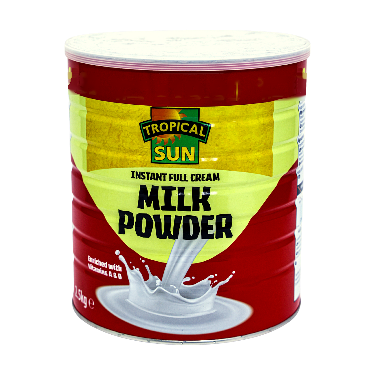 Tropical Sun Instant Full Cream Milk Powder 2.5kg, front of pack