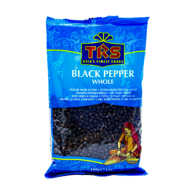 TRS Black Pepper Whole 100g, front of pack