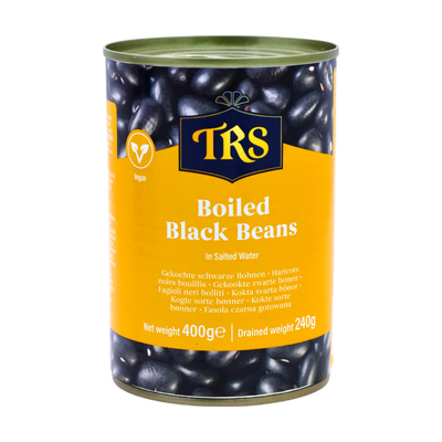 TRS Boiled Black Beans 400g, front of pack