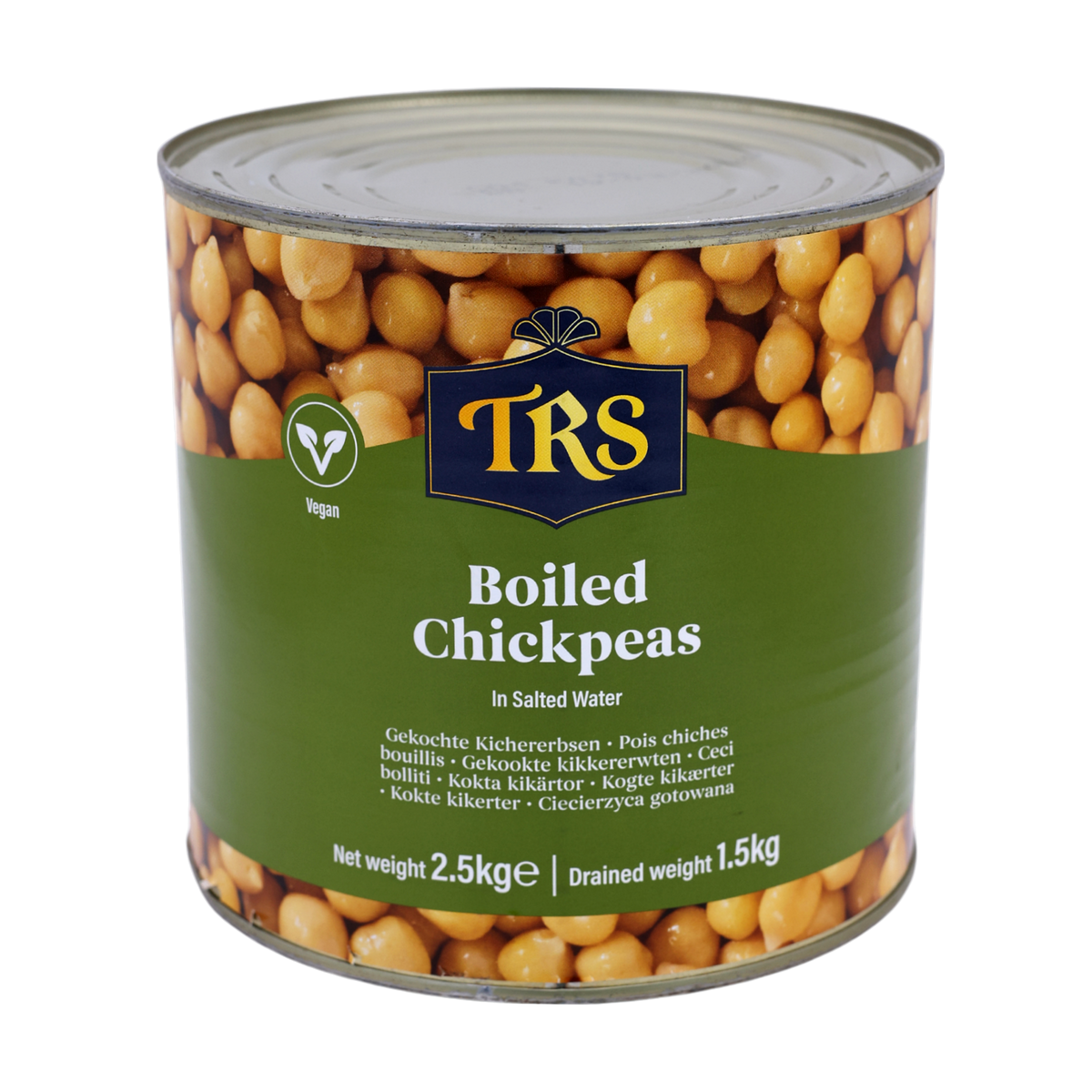 TRS Boiled Chickpeas 2.5kg, front of pack