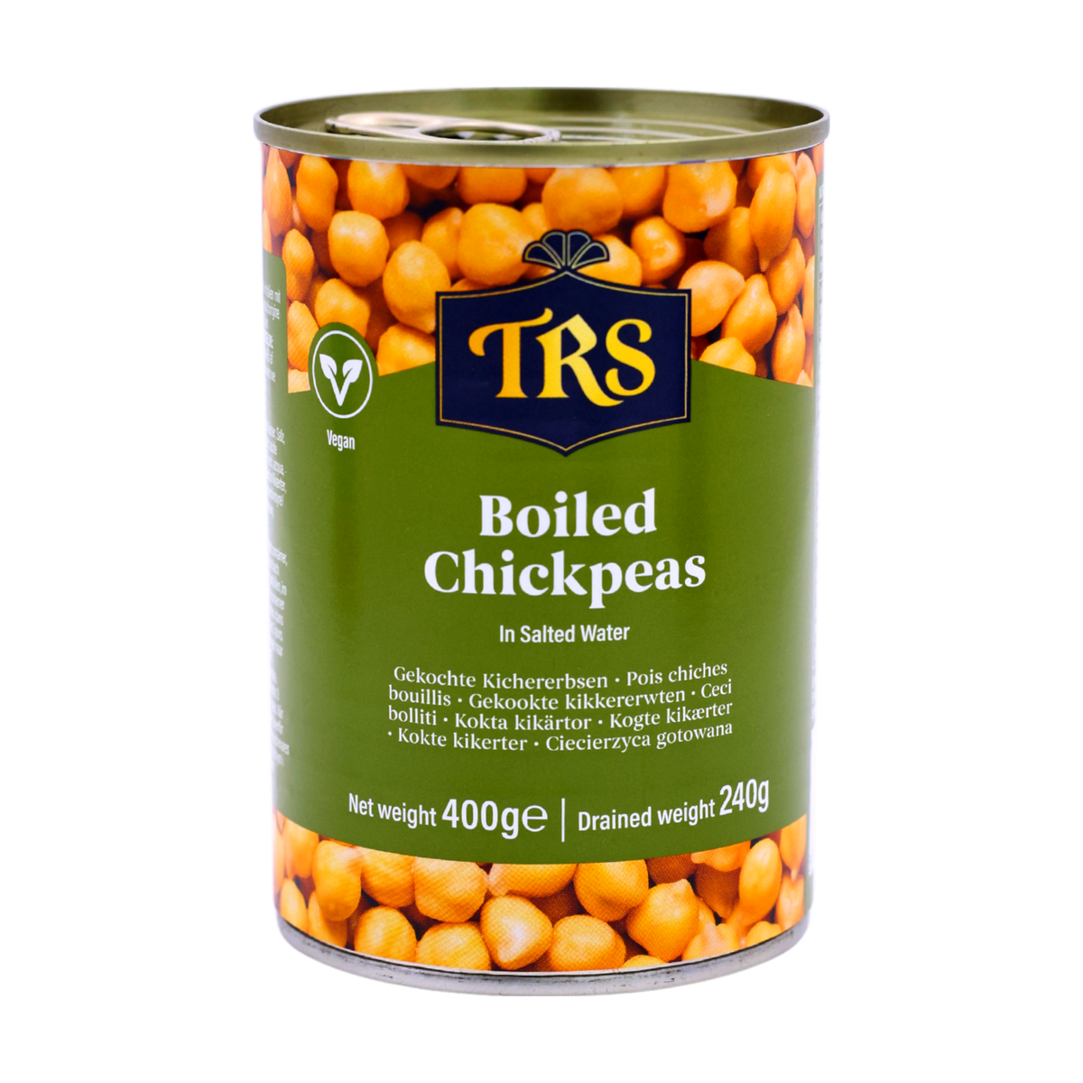 TRS Boiled Chickpeas 400g, front of pack