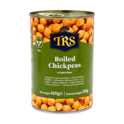 TRS Boiled Chickpeas 400g, front of pack