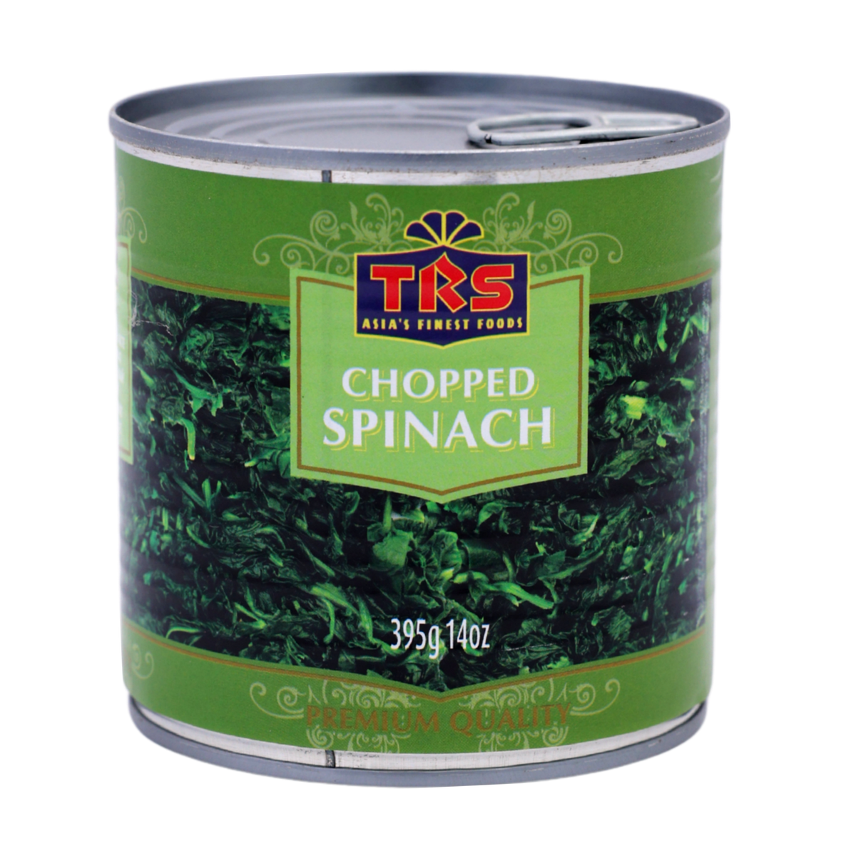 TRS Chopped Spinach 395g, front of pack