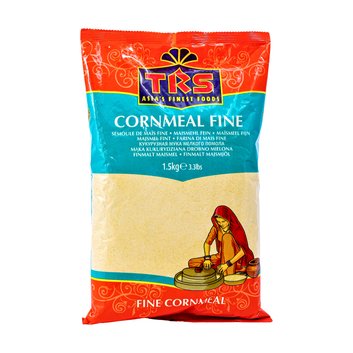 TRS Cornmeal Fine 1.5kg, front of pack