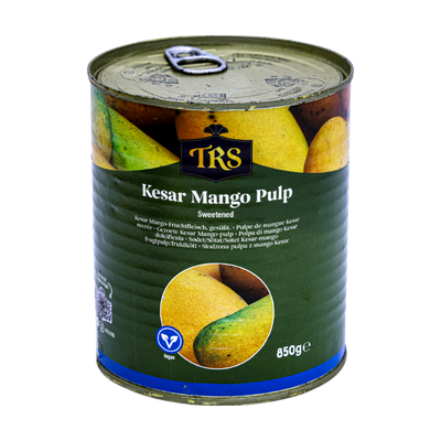 TRS Kesar Mango Pulp 850g, front of pack